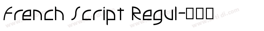 French Script Regul字体转换